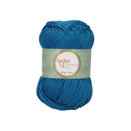 Novelo de Linha Creativa Fino nº 4, cor 400 azul 